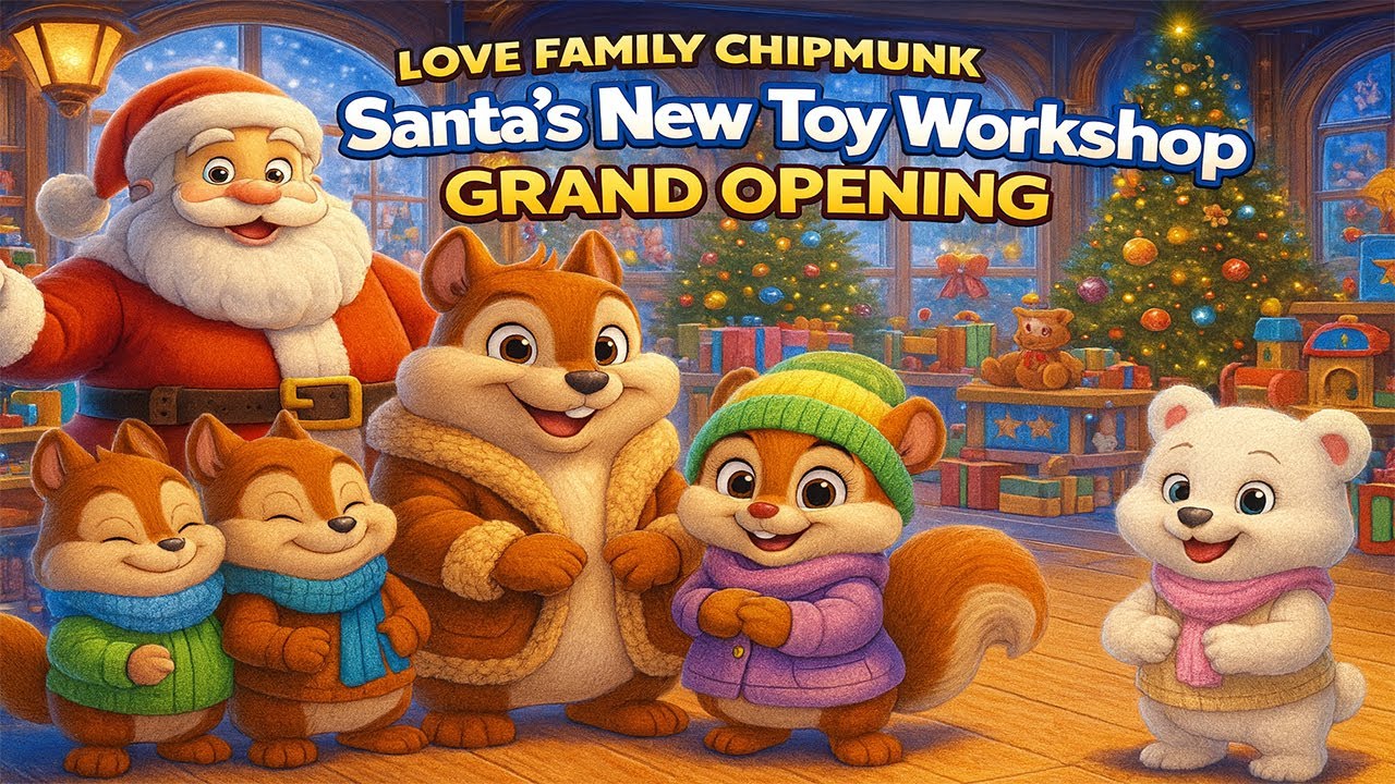 Love Family Chipmunk: Santa’s New Toy Workshop Grand Opening | Kids Christmas Animation