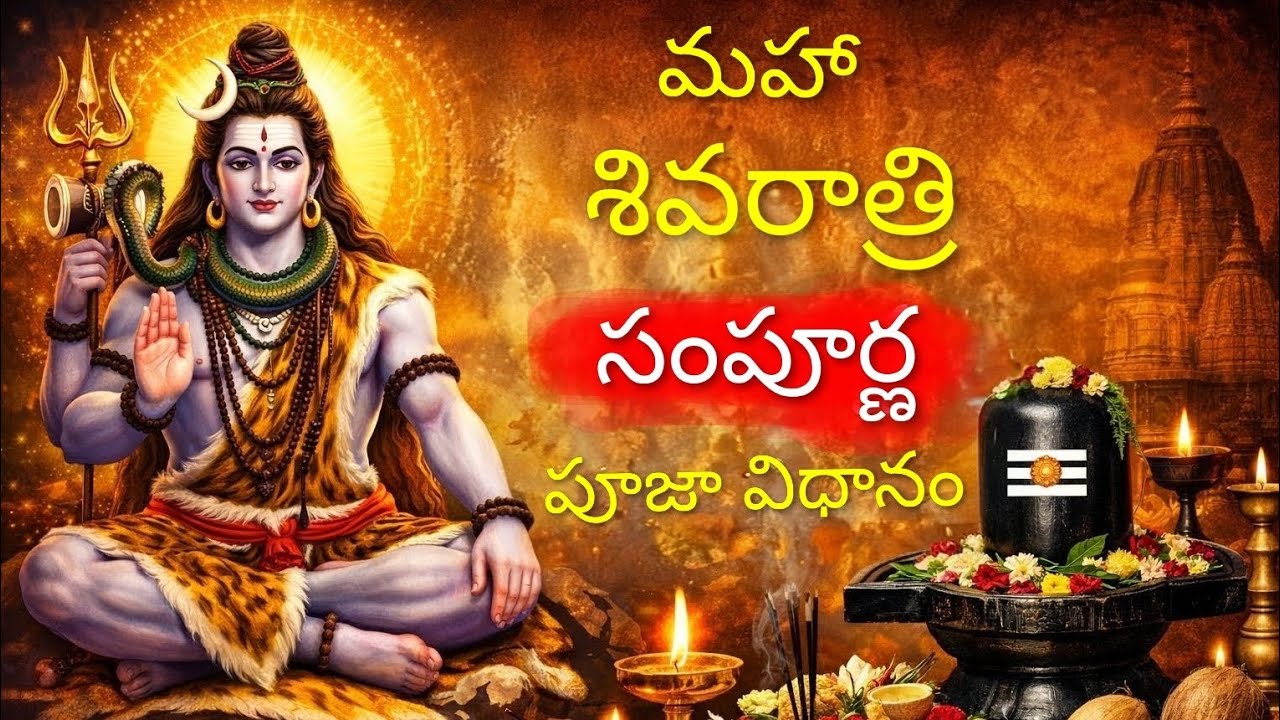 మహా శివరాత్రి సంపూర్ణ పూజా విధానం | ఇంట్లో శివరాత్రి పూజ ఎలా చేయాలి | Maha Shivaratri Pooja Vidhanam
