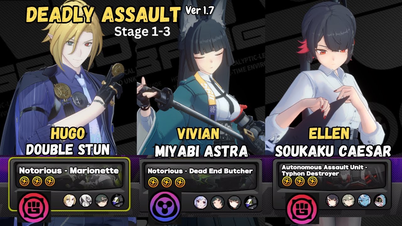 Triple ICE Hugo Miyabi & Ellen | Deadly Assault | Zenless Zone Zero v1.7