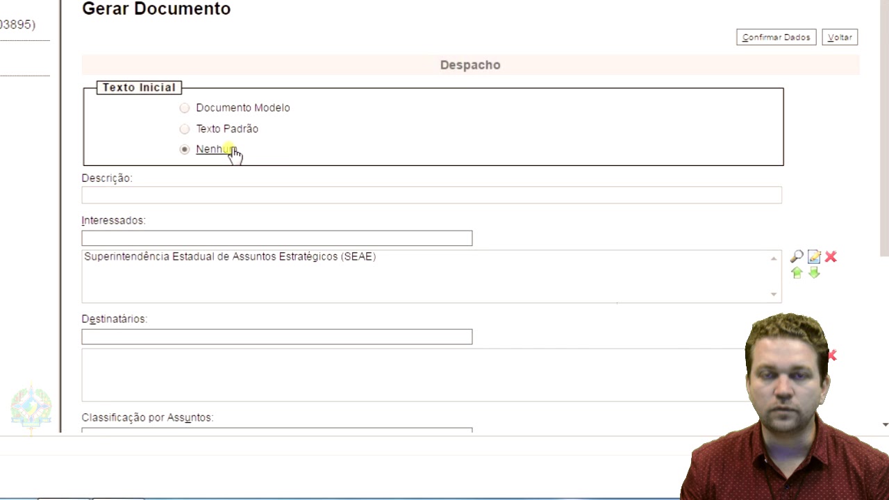 SEI RO | Aula 4 - Criar um documento interno e assiná-lo eletronicamente