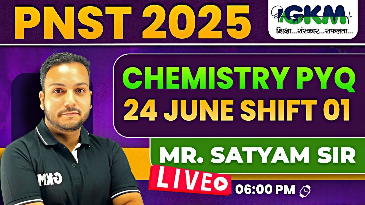 PNST 2025 Chemistry PYQ Questions Solve | Nursing Entrance Exam Preparation | GKM Indore