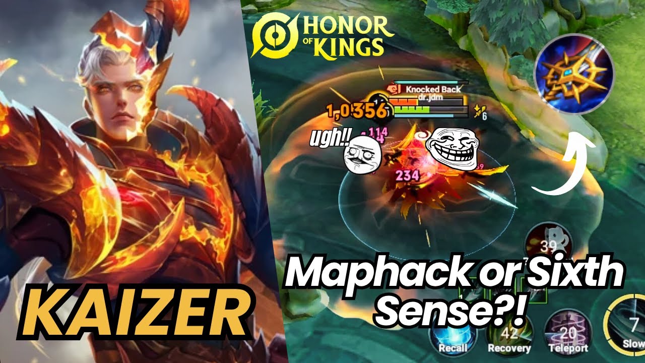 NO WAY HE SAW ME!! Kaizer vs Maphack?? | Honor of Kings