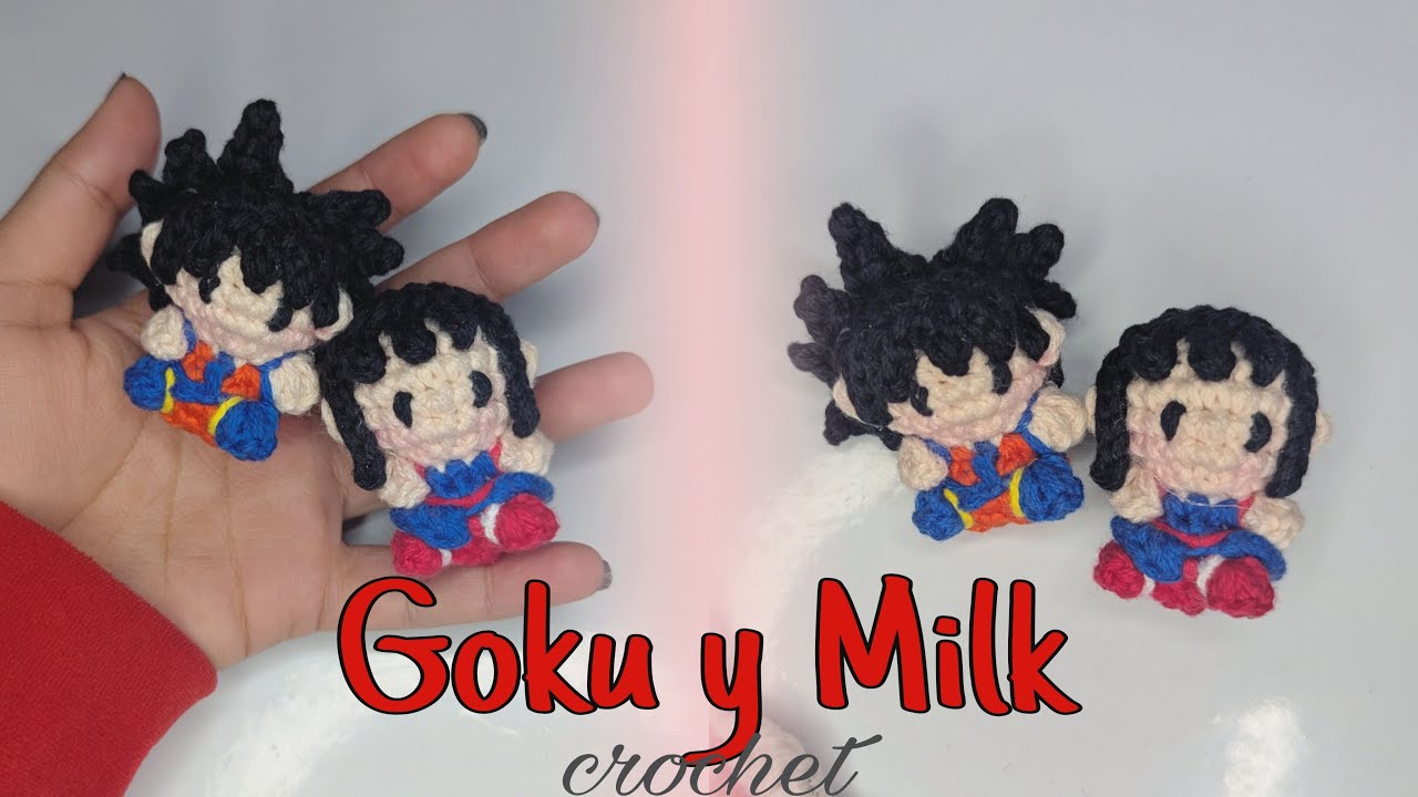 Mini goku y milk a crochet keychain / Goku tutorial a crochet / Sub. Eng | Little Hope