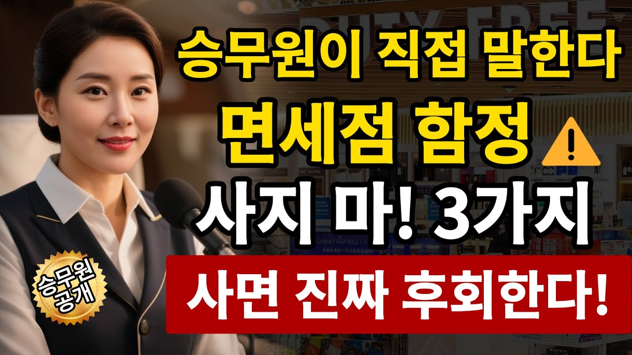 “나도 속을 뻔했다!” 20년 승무원의 충격 고백✈️ 공항 면세점에서 절대 사면 안 되는 3가지 함정 공개!