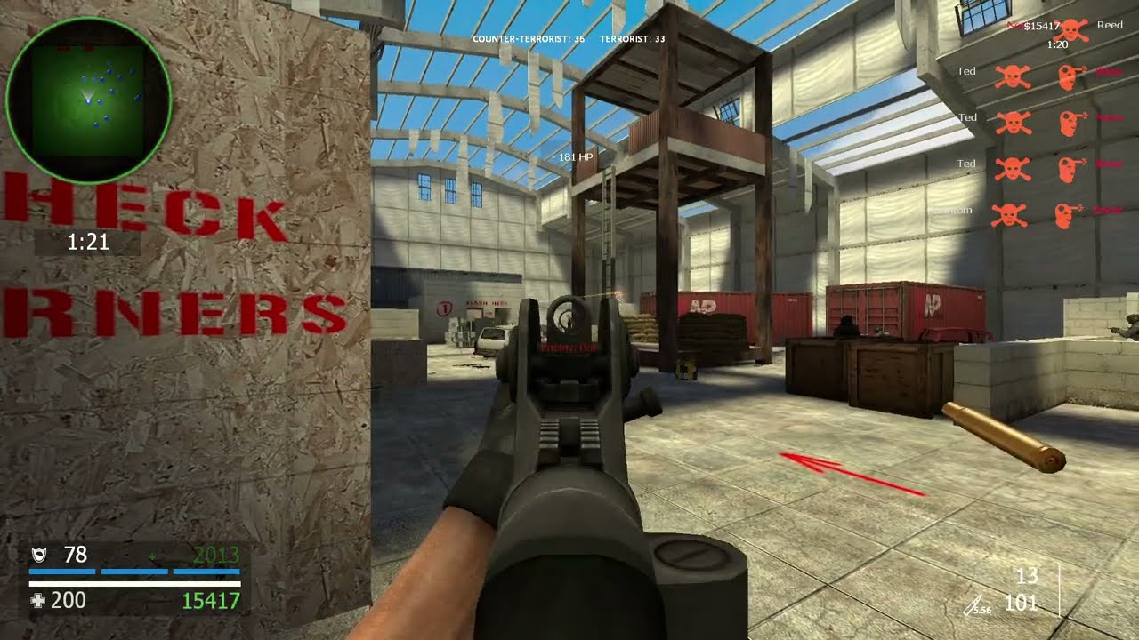 CS: Source - Tactical Warfare V1.9 - Gameplay (MW Style Damage/Armor Break Mechanic)