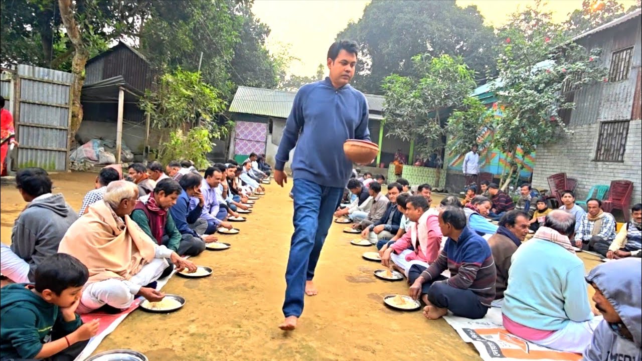 আজ মায়ের অনুষ্ঠানে কি কি খাবার পরিবেশন করা হলো, village vloger Bangladeshi 