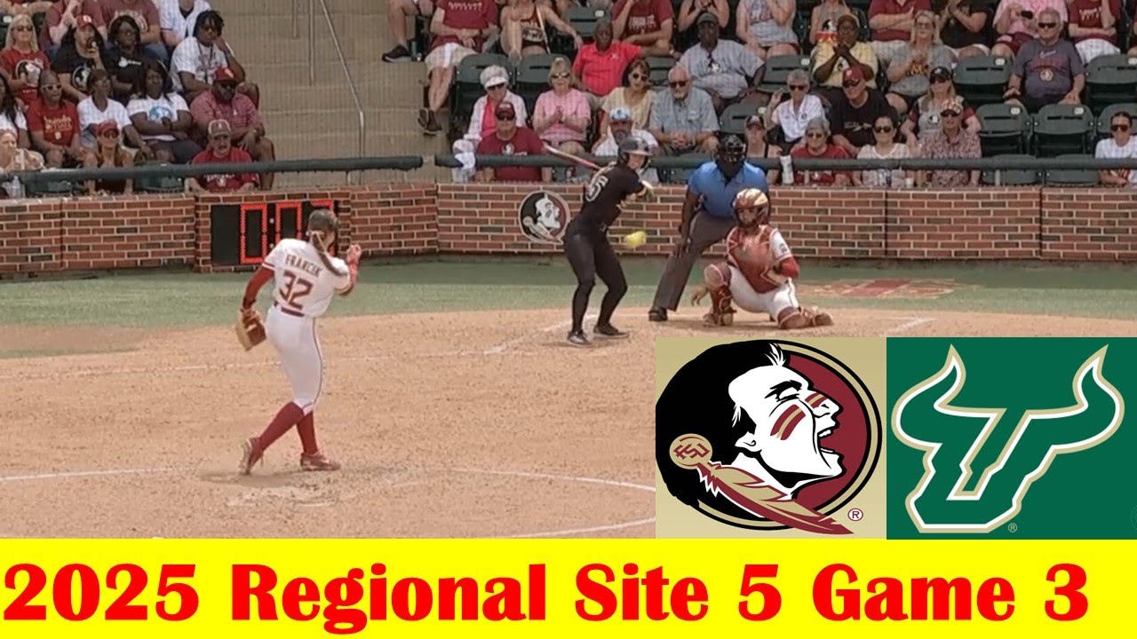 South Florida vs #5 Florida State Softball Game Highlights, 2025 NCAA Regional Site 5 Game 3