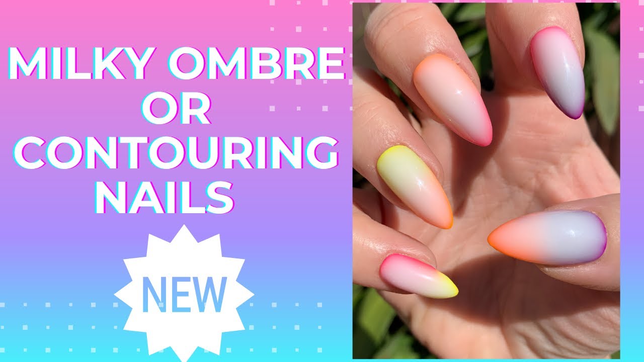 Milky ombre or contouring nails design!! Trends summer 2021