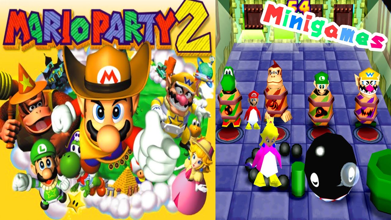 Mario Party 2 - All Minigames [4K]
