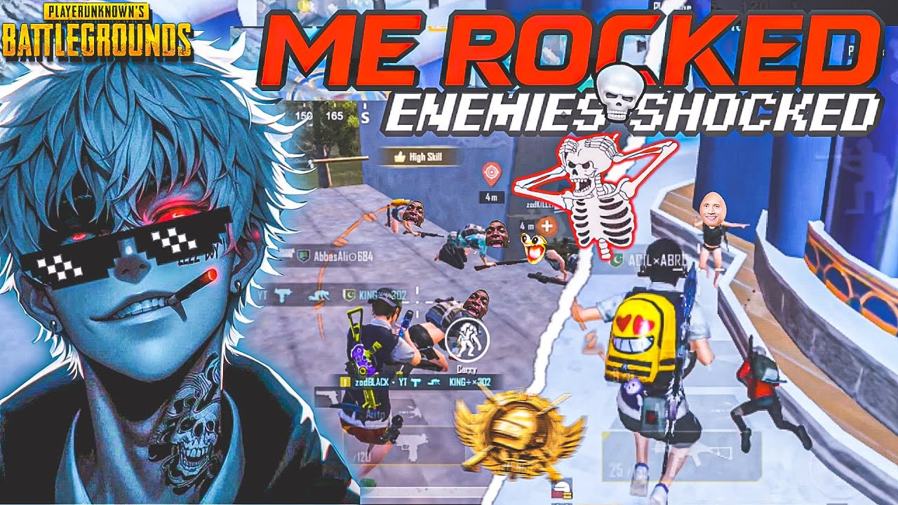 Me Rocked😎Enemies Shocked‼️😱1v4 Clutches 4 Finger Player wash  Squads  like Clothes‼️