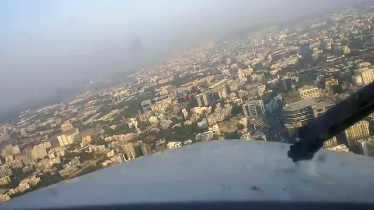 Juhu Airport Mumbai India - Landing on runway 26