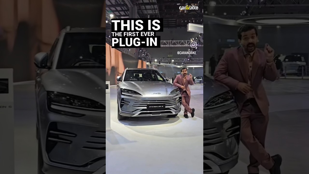 🔌 BYD's first plug-in hybrid SUV arrives at Bharat Mobility Global Expo 2025! &bull; #carandbike