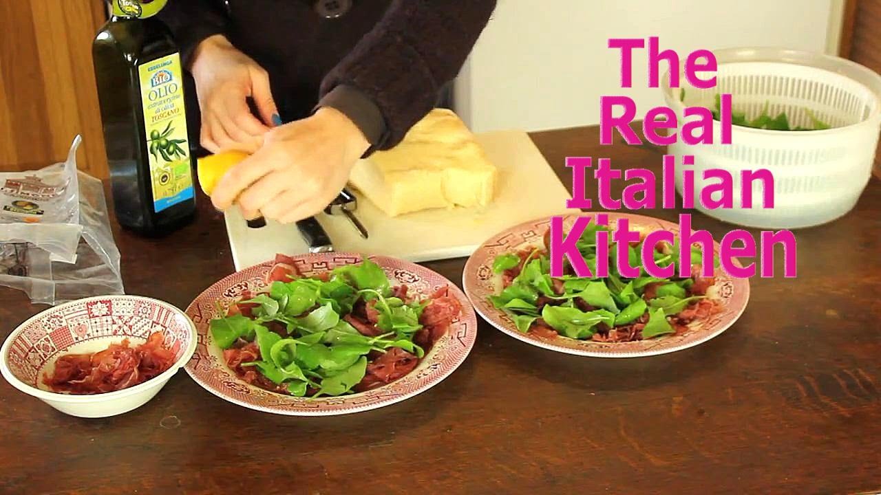 Easy Italian Appetizer Recipe: Bresaola Arugula and Parmigiano
