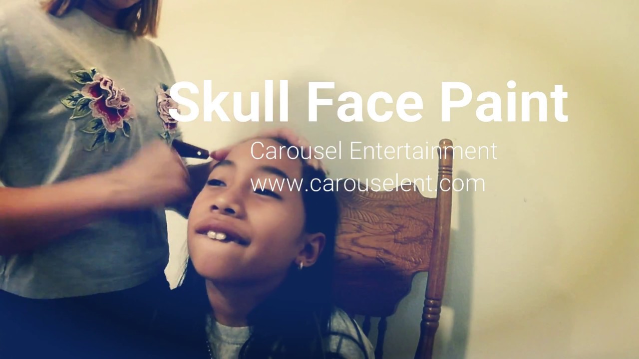 HOW TO , DIY skull face paint idea easy face paint beginners face paint