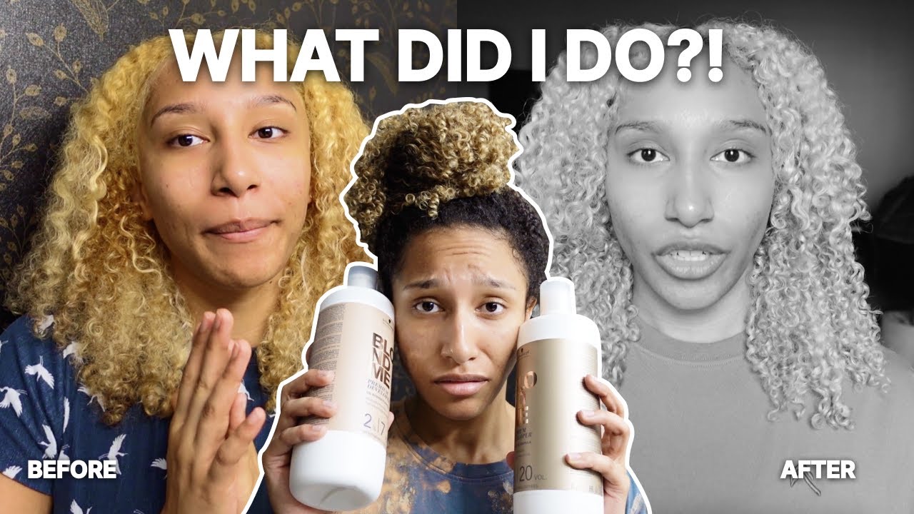 How I Bleached My Dark Curly Hair Platinum Blonde | Brad Mondo would be disappointed...