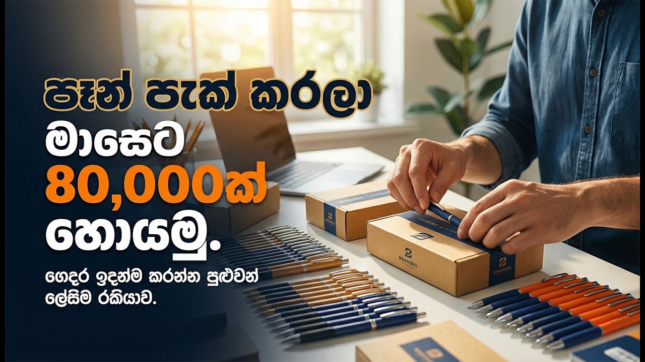 online job ගෙදර ඉඳන් සල්ලි හොයන්න ලේසිම ක්‍රමයක් | Pen Packing Job Sri Lanka 2026