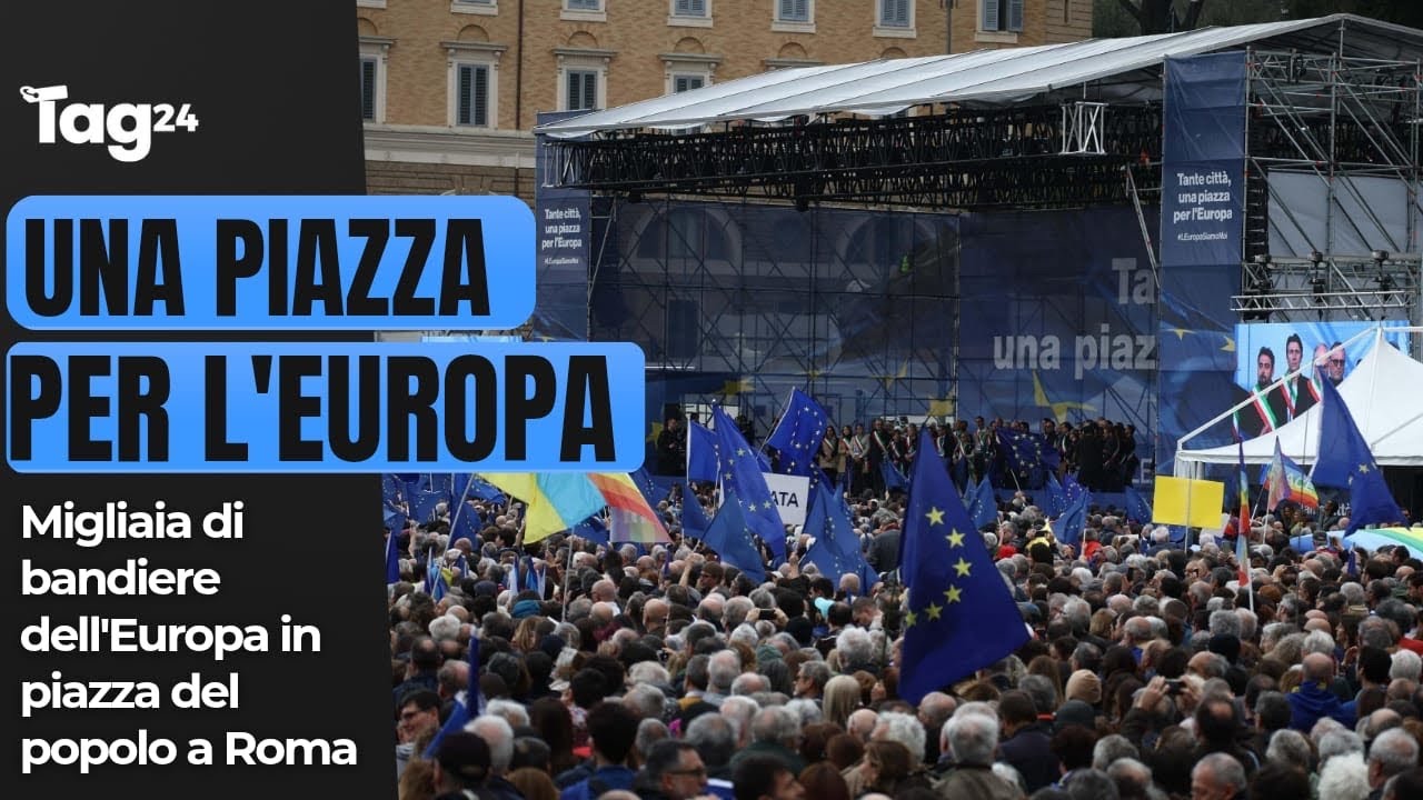 A Roma in migliaia in piazza per l’Europa