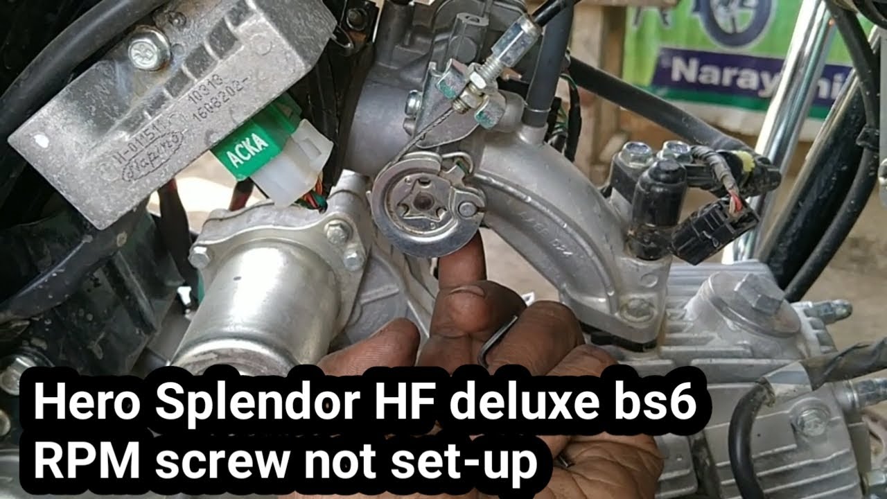 Hero Splendor HF deluxe bs6 rpm adgustment , RPM ko set kaise karen motercycle