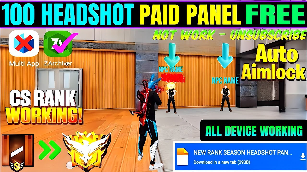 Drag Headshot + Npc Name File OB52 Update Config File Free Fire Headshot Config File OB52 Update