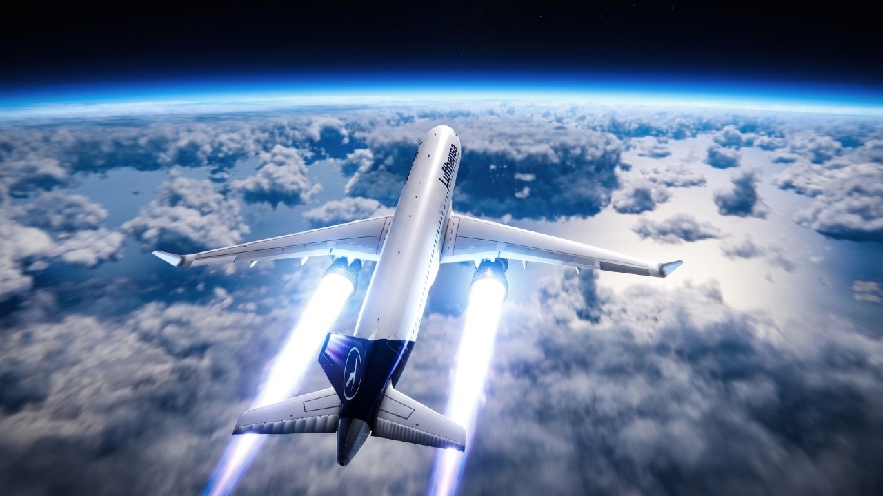 Я установил ракетные двигатели на A320, чтобы долететь до космоса