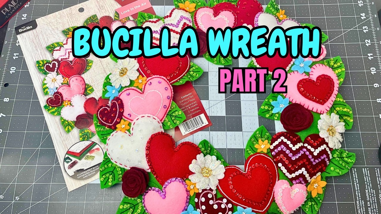Венок «Любовь витает в воздухе» (Bucilla Wreath), часть 2.