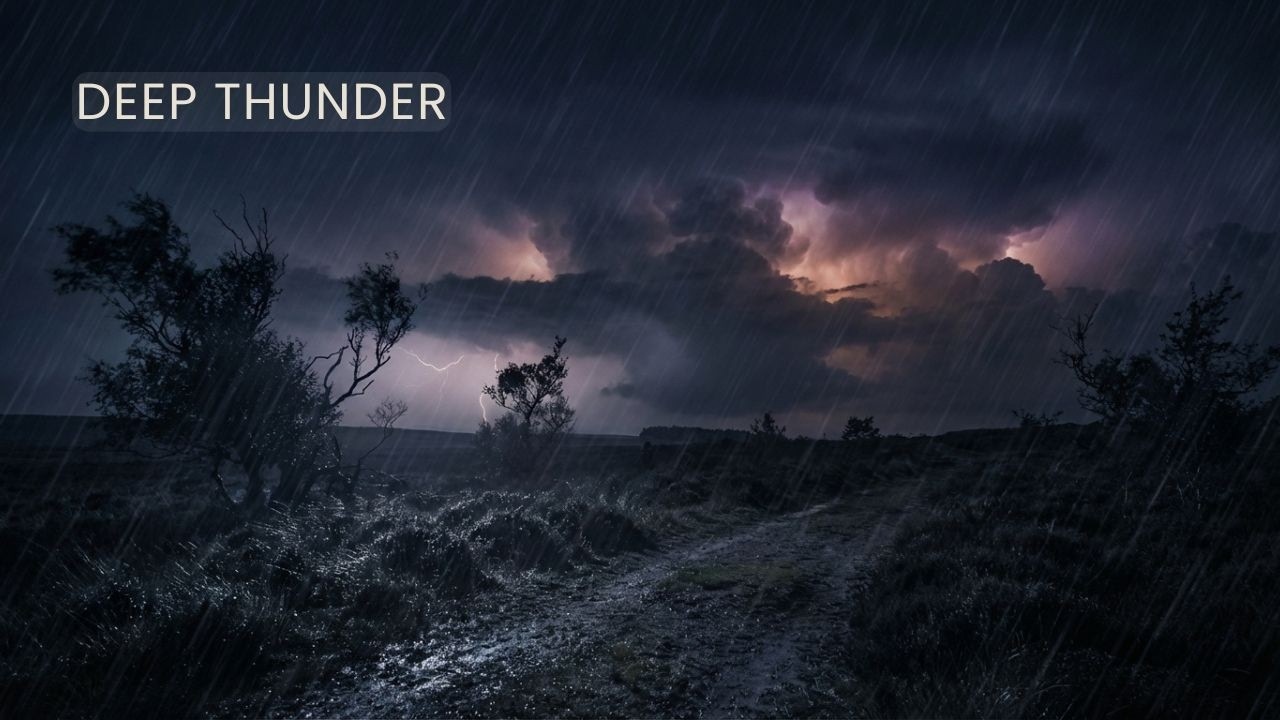 Heavy Thunderstorm at Night – 10 Hours | Rain & Deep Thunder for Sleep