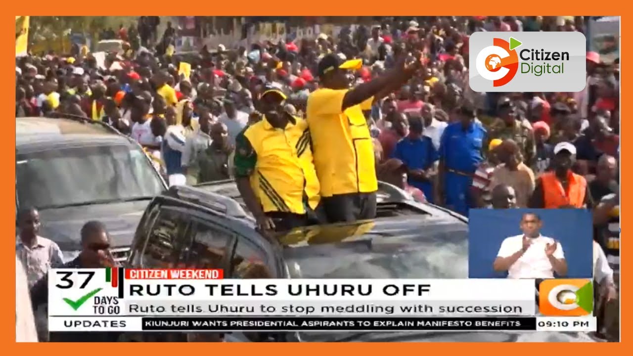 Ruto tells Uhuru to stop meddling with succession