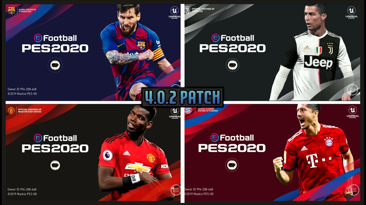 PES 2020 MOBILE PATCH &bull; NEW STARTSCREEN &bull; BACKGROUND &bull; KITS
