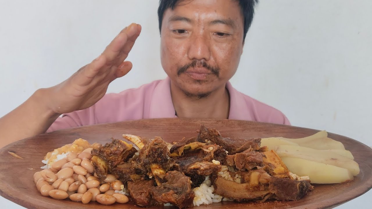 Beef  Mukbang with kholar Squash and yum curry 🍛🤤😋 | Naga Mukbang...