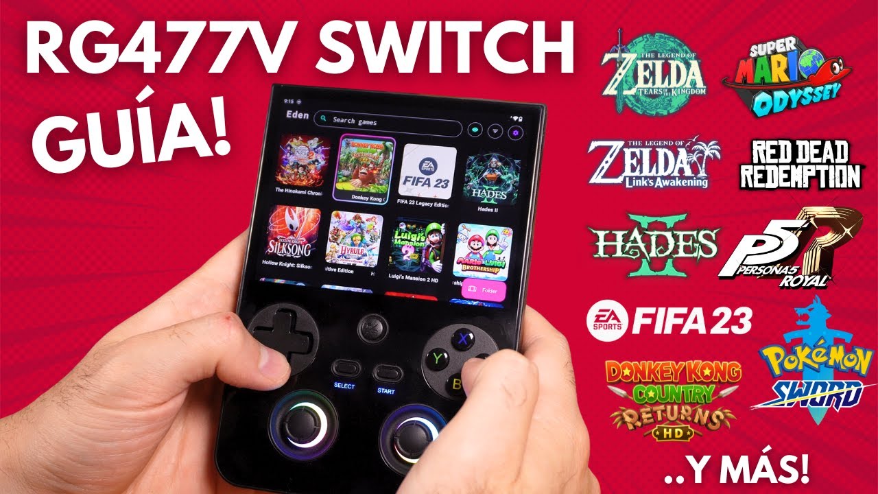 Anbernic RG477 Guía Nintendo Switch Emulador Eden y Mods