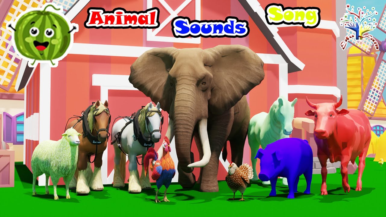 Animals Sounds Song  AO 🐷🐷 Oink Oink! 🐄🐄 Moo Moo | EduFam Nursery Rhymes & Kids Songs