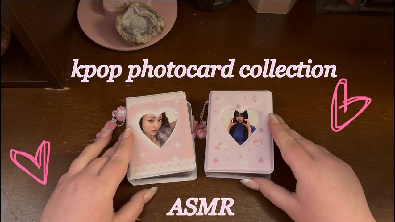 ✨ ASMR photocard collection 🎀 clicky whisper, delicate tapping, describing ✨