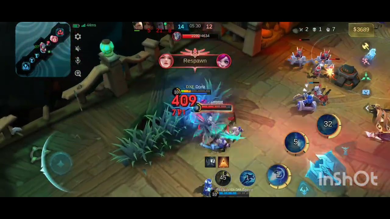 Push Solo Brawl pakai Hero dari Role Marksman Cewek Layla Blazing Gun Mobile Legends Bang Bang.Bosku