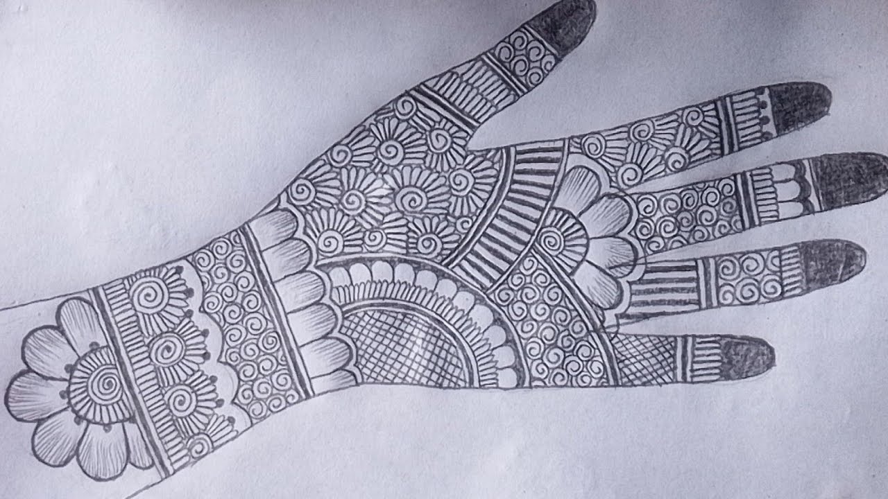 ❤️Full hand Mehandi design  | simple and stylist front hand Mehandi design| pencil Mehandi design 