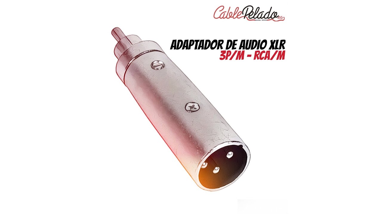 Adaptador de audio Valueline XLR 3 pines Macho - RCA Macho distribuido por CABLEPELADO &reg;