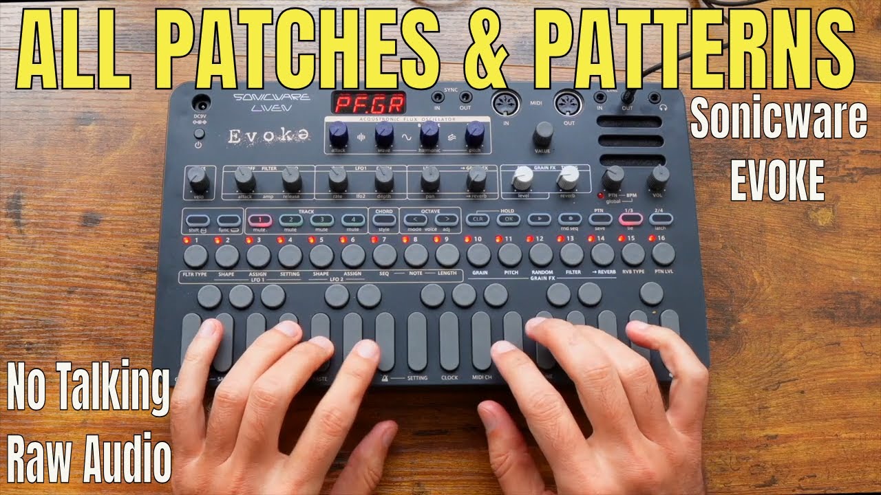 Sonicware EVOKE Sound Demo | Every Patch & Pattern (No Edits, No Talking)