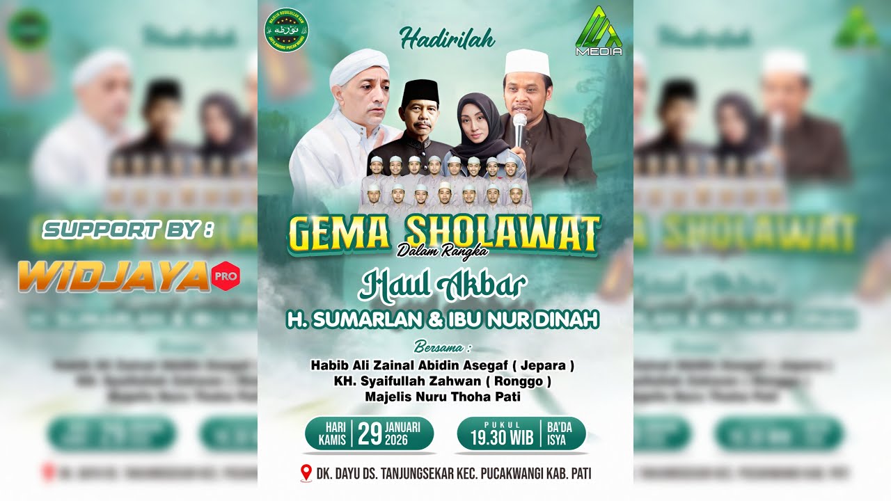 🔴Live Gema Sholawat Haul H. Sumarlan & Ibu Nur Dina Bersama Habib Ali Zainal Abidin Assegaf