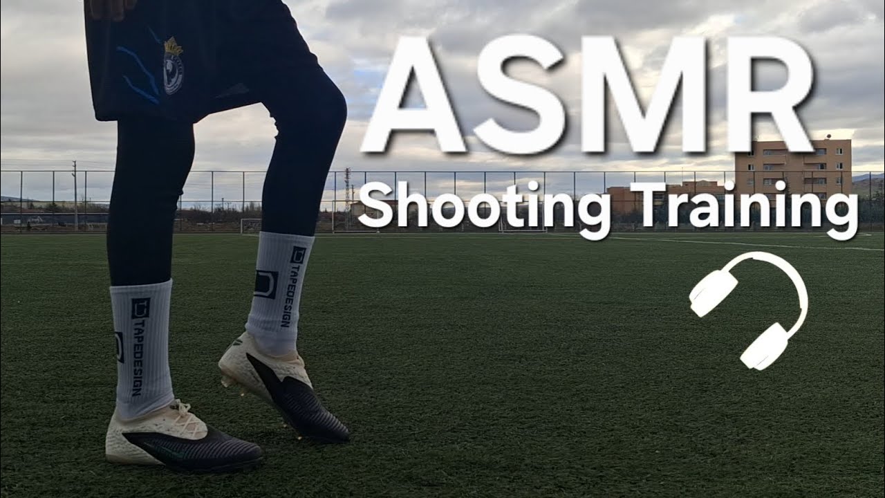 ASMR Football Shooting Training Session In Nike Phantom 6 Black Mamba