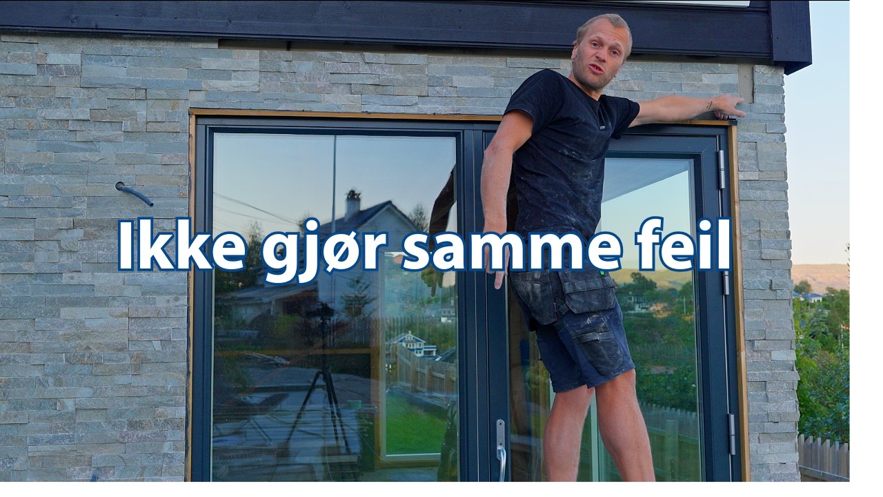 Jeg legger fasadeskifer p&aring; huset mitt