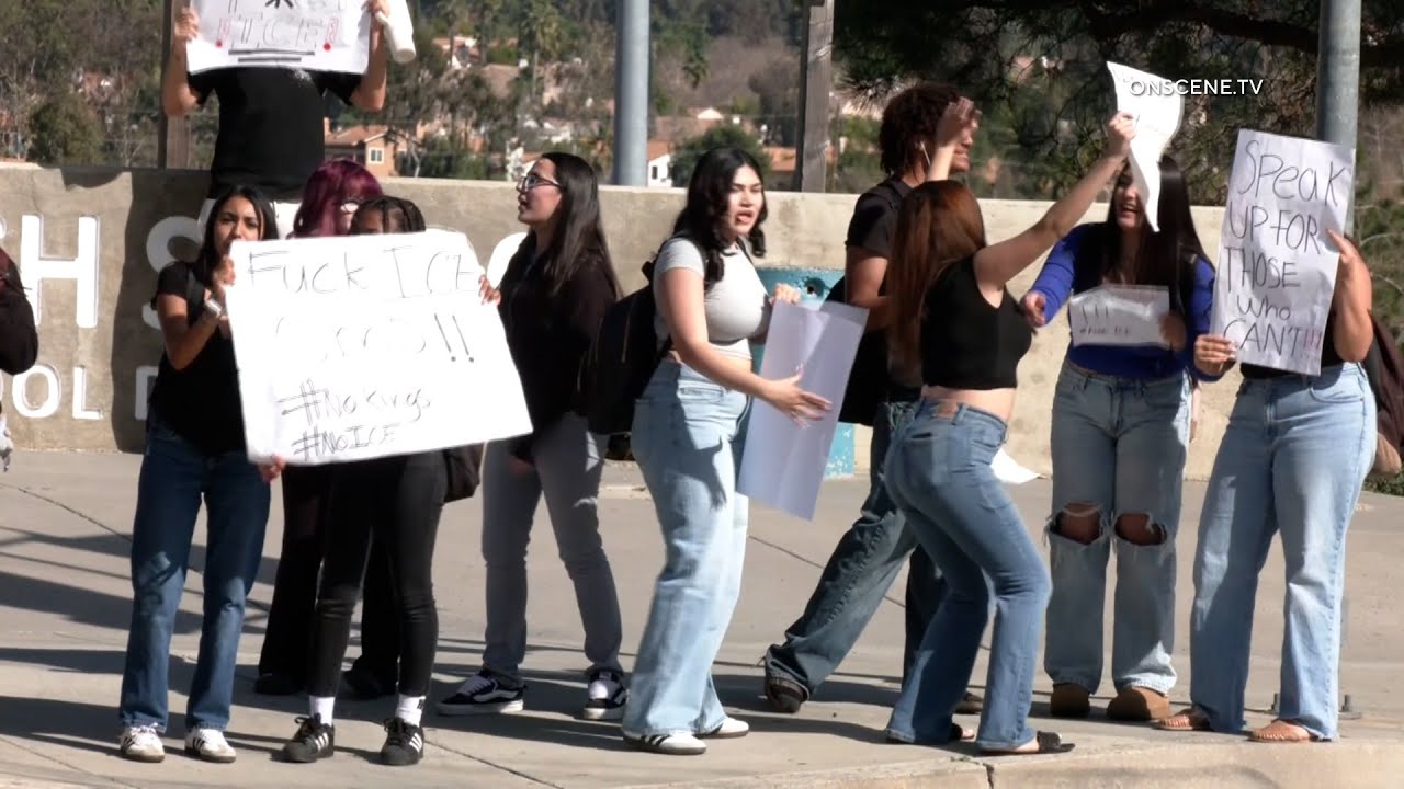 Canyon Springs High School ICE Protest Walkout, Moreno Valley, CA