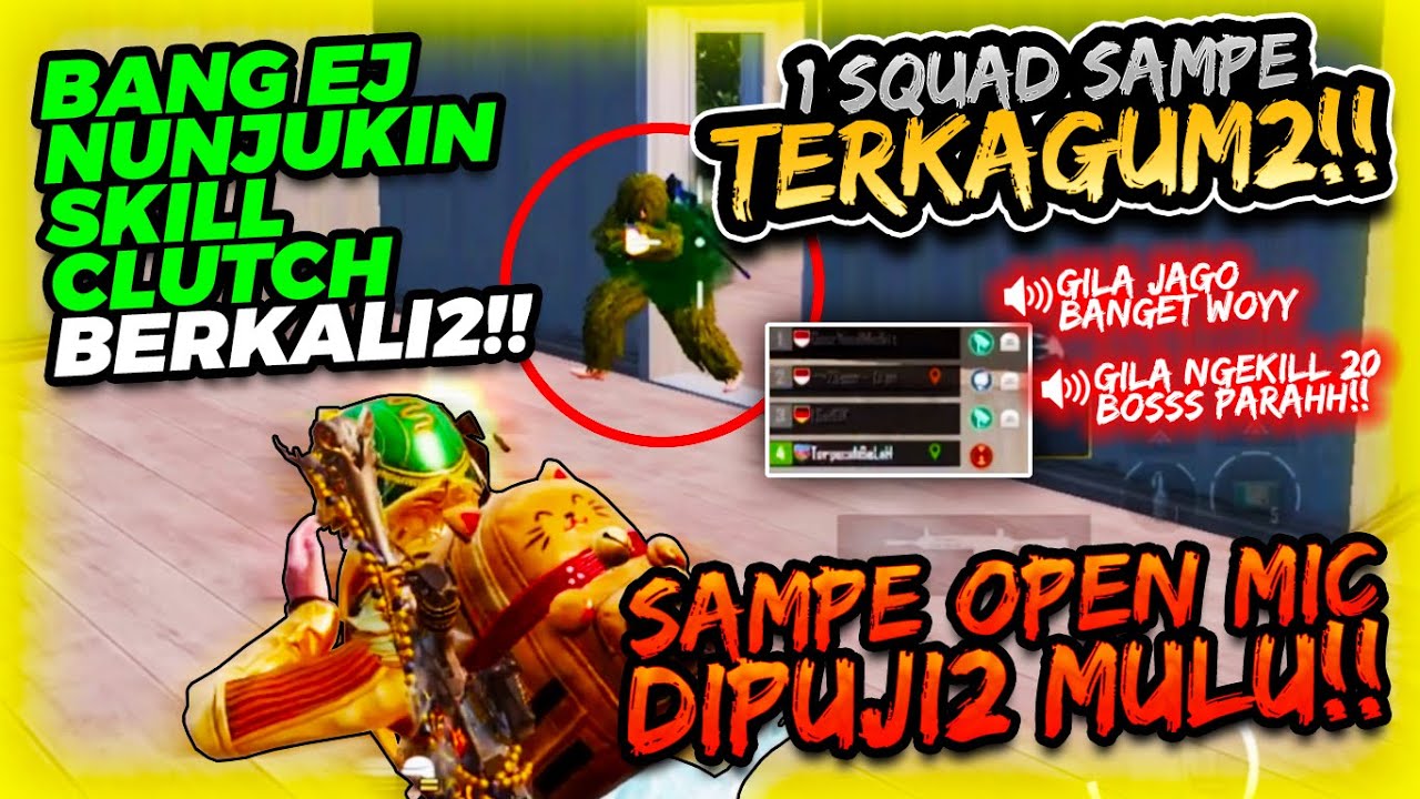 AKHIRNYA PAMER SKILL KE TEMEN SETIM SAMPE OPEN MIC DIPUJI2! NGECLUTCH BERKALI2! | PUBG MOBILE