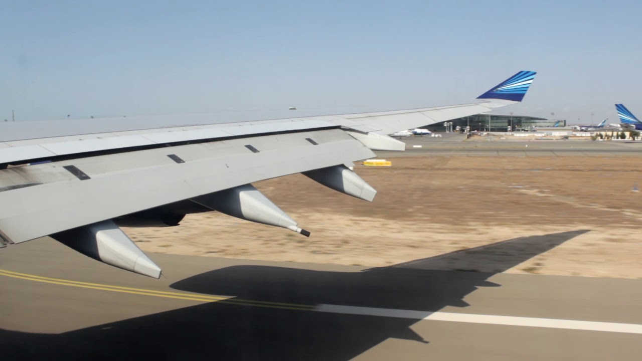AIRBUS A340-500 AZERBAIJAN AIRLINES TAKE OFF FROM BAKU (GYD)