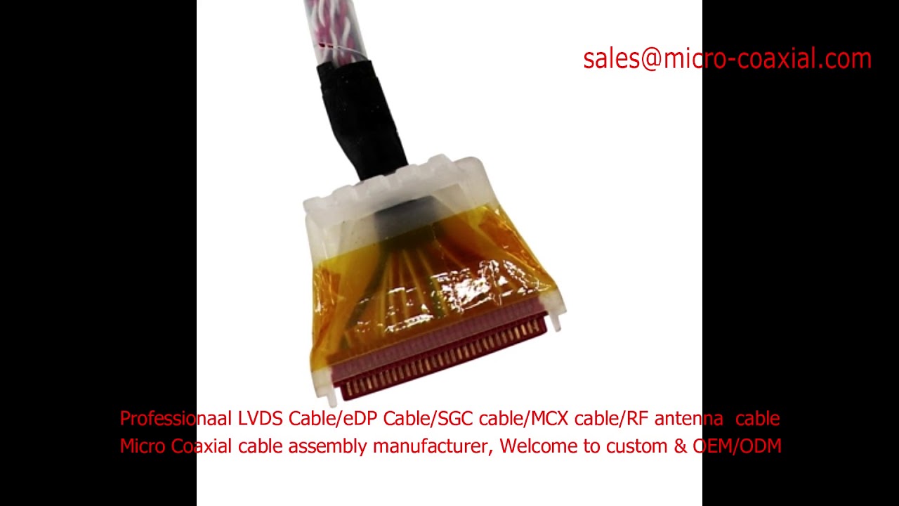 VDS cable provider MFCX LVDS cable Custom lvds cable to vga DF20F-40DP-1V LVDS cable Assembly