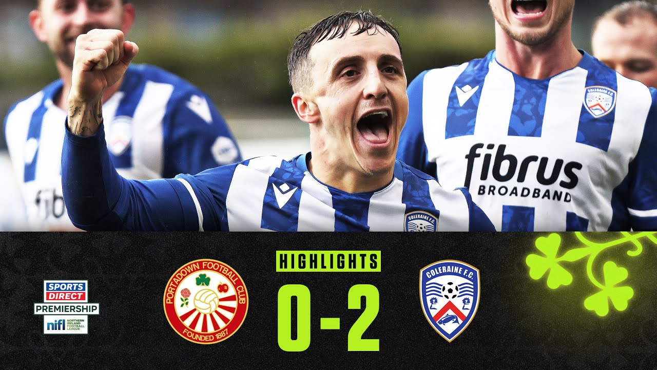 McCarey sent off as Cooper & Shevlin score again! | Portadown 0-2 Coleraine | #sportsdirectprem