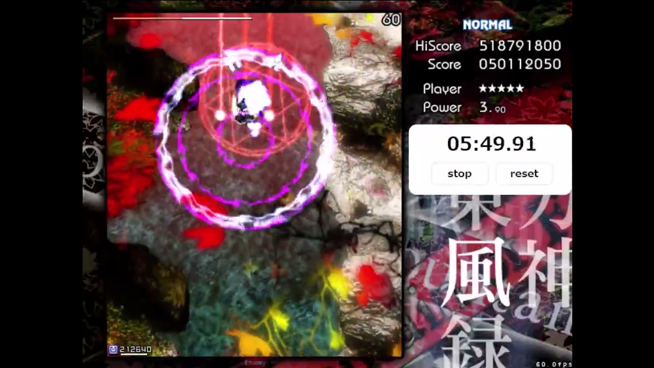 風神録Normal RTA 魔理沙B 14分06秒04