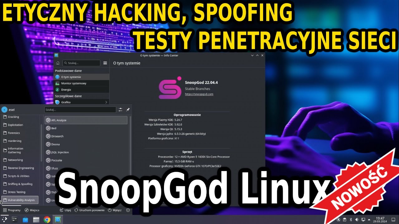 SnoopGod Linux - Nowość -  Etyczny hacking, cyber security, pentesting LYNIS TEST  - real hardware