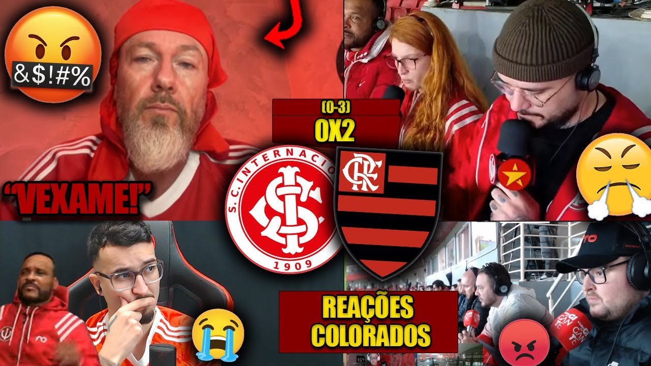 REAÇÕES dos COLORADOS - INTERNACIONAL 0X2 FLAMENGO - LIBERTADORES 2025 - REACT VAMOS RIR DO INTER!