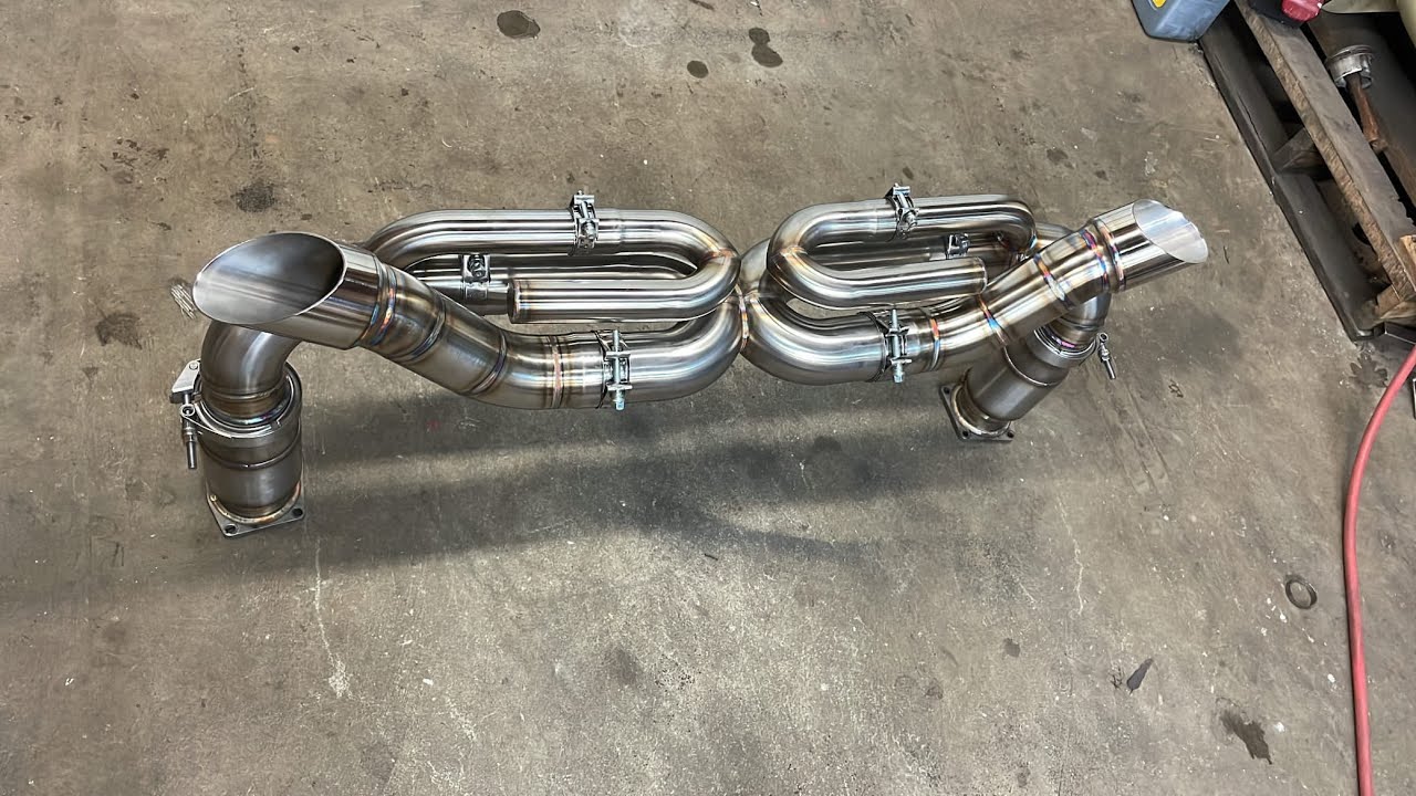 New custom exhaust on my Porsche 911 996 Turbo.