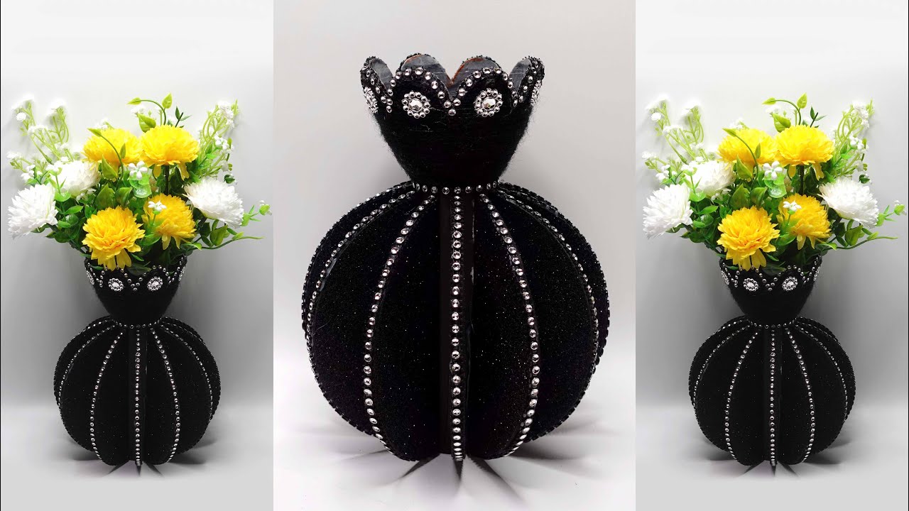 DIY Plastic Bottle Flower Vase Ideas | Best Out of Waste | Vas Bunga Botol Plastik