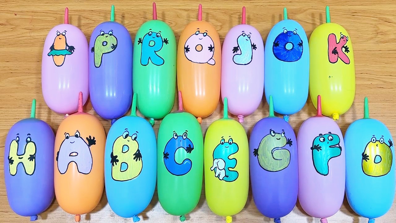 Balloon Characters Slime Mixing | Clear, Glossy & Clay ASMR #205